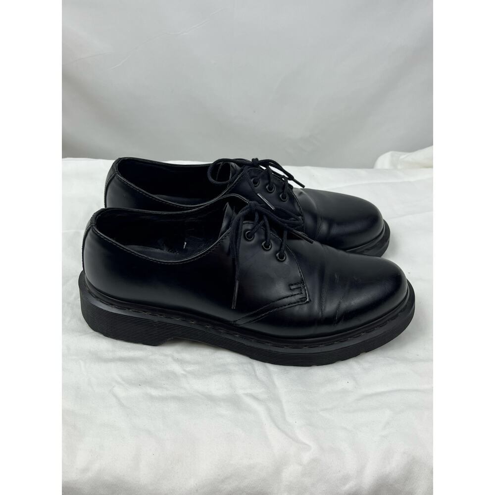 Dr. Martens Women 7 Black AirWair Lace-Up Combat Chunky Grunge Punk Shoes - Picture 9 of 11